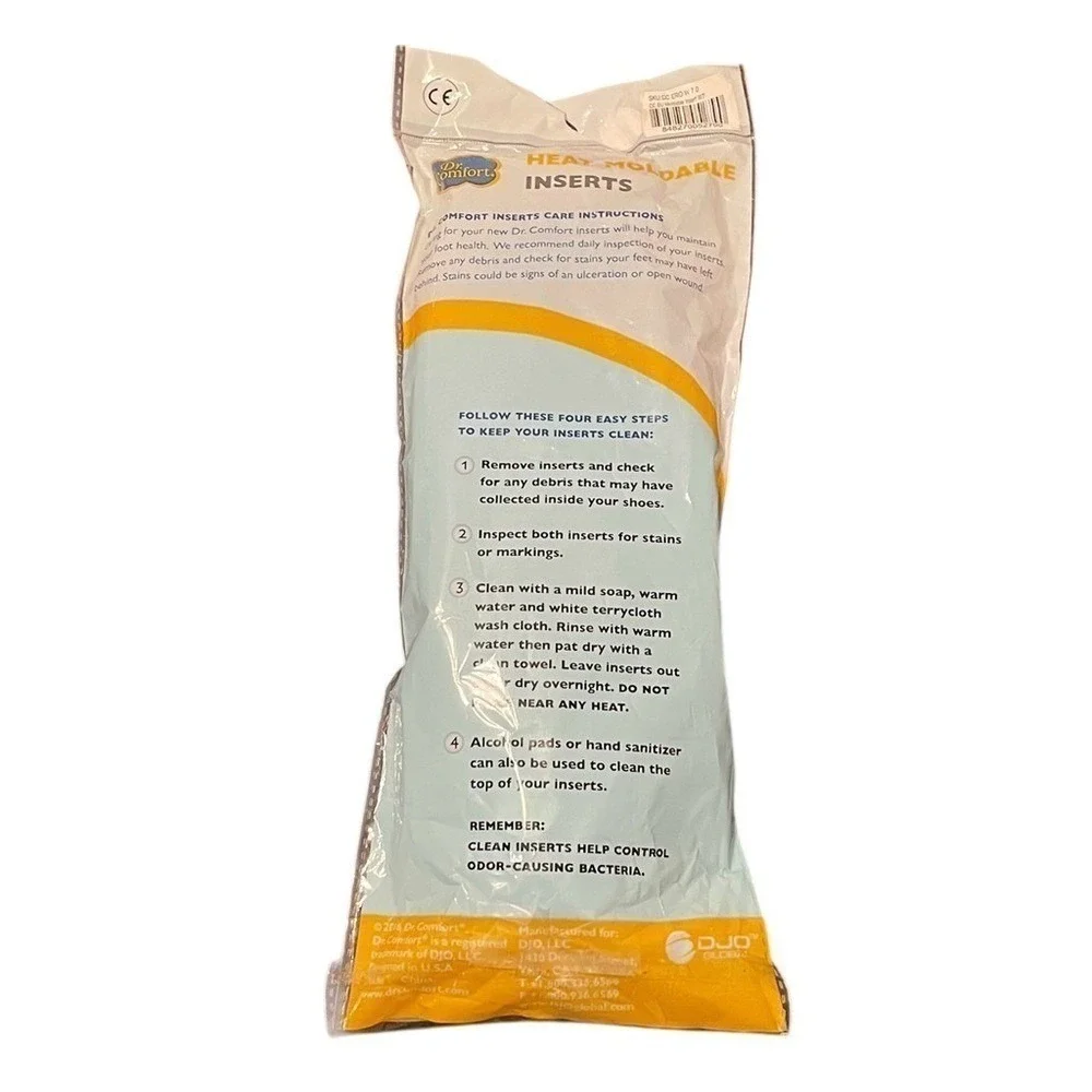 Dr. Comfort Heat Moldable‎ Inserts Suitable For Diabetics Size Women's 7